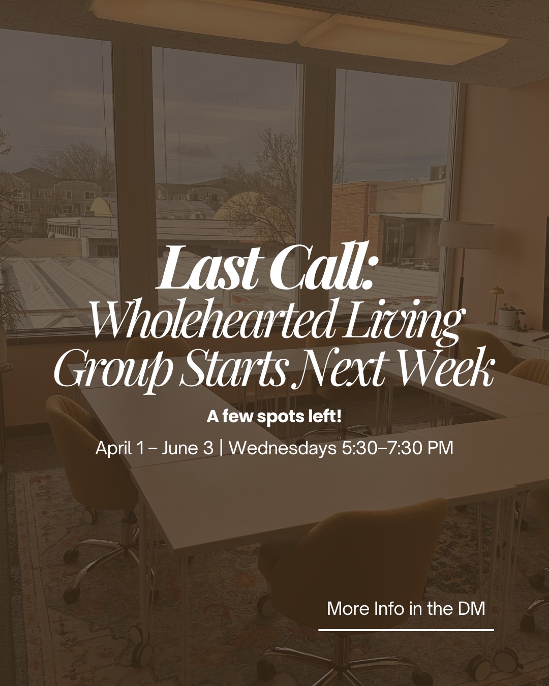 We start NEXT WEEK and there are still a few spots open.

If you've been thinking about joining the Wholehearted Living Group but haven't reached out yet, this is your sign.

This 10-week group is for anyone who's tired of:
- Performing instead of being themselves
- Holding it all together without support
- Feeling like they're not "enough"
- Going through the motions without real connection

Here's what makes this group different:
It's not just talking. We use reflection, creativity, and The Gifts of Imperfection guideposts to build self-compassion, courage, and authenticity in practical, doable ways.

You don't need to be "good at art." You don't need to have it figured out. You just need to show up as you are.

Starting: Wednesday, April 1, 5:30–7:30 PM
Location: VIDA Coworking, Portland (Visionary Room)
Investment: $75/session or $700 pay-in-full (save $50)

Workbook, creative supplies, and light snacks included. Superbill available for out-of-network reimbursement.

Ready to practice being human in a space that actually gets it?
📧 ajoygurr@me.com | 📱 503-522-6327 | 🌐 gurrtherapy.com
Let's do this together. 💛
#WholeheartedLiving #PortlandTherapy #GroupTherapy #GiftsOfImperfection #SelfCompassion #LastCall #DaringWay
