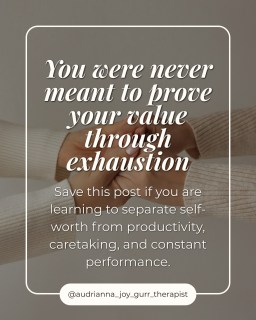 If your worth has been tied to how much you can carry, then rest can feel uncomfortable and even wrong. That is because overfunctioning often gets praised, rewarded, and confused with being “good.” But being endlessly useful is not the same thing as being valuable.

A lot of women learn to stay busy, stay helpful, and stay needed because that is how they avoid conflict or rejection. The problem is that the pattern can quietly turn into exhaustion and disconnection from your own needs. Self-worth asks for something different: less performance, more honesty.

Swipe through if you need help untangling worth from productivity and caretaking.
#SelfWorth #WomenEmpowerment #Overfunctioning #BoundariesAndWorth #AuthenticLiving #EmotionalWellbeing #TherapyInsights