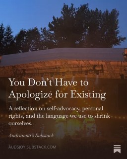 At a recent concert, I noticed how often women apologized simply for existing in shared space.

Not for causing harm. Not for being unkind.

For having a need. For taking up space. For using their voice.

That observation led me to reflect on something I see often in therapy: how easily we shrink ourselves, soften our needs, and apologize before we've even made a request.

In my latest newsletter, I explore self-advocacy, the Personal Bill of Rights, and a question worth asking:

What would change if you believed you didn't have to earn your right to be here?

🔗 Read the full essay on Substack.

#BoundarySetting #SelfAdvocacy #WomensMentalHealth #PeoplePleasing #EmotionalWellbeing #PersonalGrowth #Assertiveness #MentalHealthAwareness #TherapyInsights #TakeUpSpace