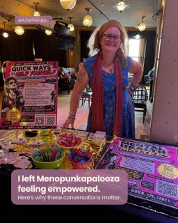 I left Menopunkapalooza feeling energized, hopeful, and reminded of why these conversations matter.
One of the biggest takeaways for me was seeing so many people advocating for themselves and others. The conversations weren't just about menopause, they were about being heard, having access to information, finding supportive healthcare providers, and knowing you don't have to navigate this stage of life alone.
I had the opportunity to listen to doctors, advocates, journalists, and community members share their experiences, and I loved connecting with people who stopped by my booth. There was so much honesty, humor, and compassion throughout the day, and it was a powerful reminder of what can happen when people come together to support one another.
As a therapist, my work is centered on mental health. While I don't prescribe medication, I do encourage my clients to ask questions, seek support, and advocate for their wellbeing. Feeling heard and validated is an important part of that journey.
Thank you to @menopunks for creating such a meaningful event, and to @andi.zeisler, @humanreproductivestories, @peahen_dreams, @lizzwinstead, and everyone who is helping move these conversations forward.
You deserve to be heard.
You deserve support.
And you don't have to do this alone. π
What is one thing you wish more people understood about perimenopause or menopause?
#Menopunkapalooza #MenopauseAwareness #Perimenopause #WomensMentalHealth #MentalHealthMatters #MidlifeWomen #WomenSupportingWomen #HormonalHealth