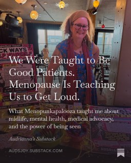 For too long, the narrative around perimenopause and menopause has been quiet, isolated, and overlooked. Menopunkapalooza proved that the narrative is officially changing. ⚡️

It was an incredible day of honesty, humor, compassion, and connection. Listening to brilliant doctors, journalists, and community members—and connecting with so many of you at my booth—reinforced something essential: feeling heard is a vital part of mental health care.

While I don't prescribe medication in my therapy practice, empowering people to ask questions, advocate for their wellbeing, and find supportive healthcare providers is at the heart of what I do.

📩 I just published a new piece on Substack exploring how we move from quiet compliance to clear self-advocacy in women’s healthcare.

Title: We Were Taught to Be Good Patients. Menopause Is Teaching Us to Get Loud.

👉 Head to the link in my bio to read it and subscribe to the newsletter.

Thank you @menopunks for creating this space, and to champions like @andi.zeisler, @humanreproductivestories, @peahen_dreams, and @lizzwinstead for leading the charge.

Remember:
✨ You deserve to be heard.

✨ You deserve support.

✨ You don't have to do this alone. 💛

💬 What’s one takeaway or truth about perimenopause/menopause you wish everyone knew? Let’s discuss in the comments!

#Menopunkapalooza #MenopauseAwareness #Perimenopause #WomensMentalHealth #MentalHealthMatters #MidlifeWomen #WomenSupportingWomen #HormonalHealth #SubstackWriter #SelfAdvocacy