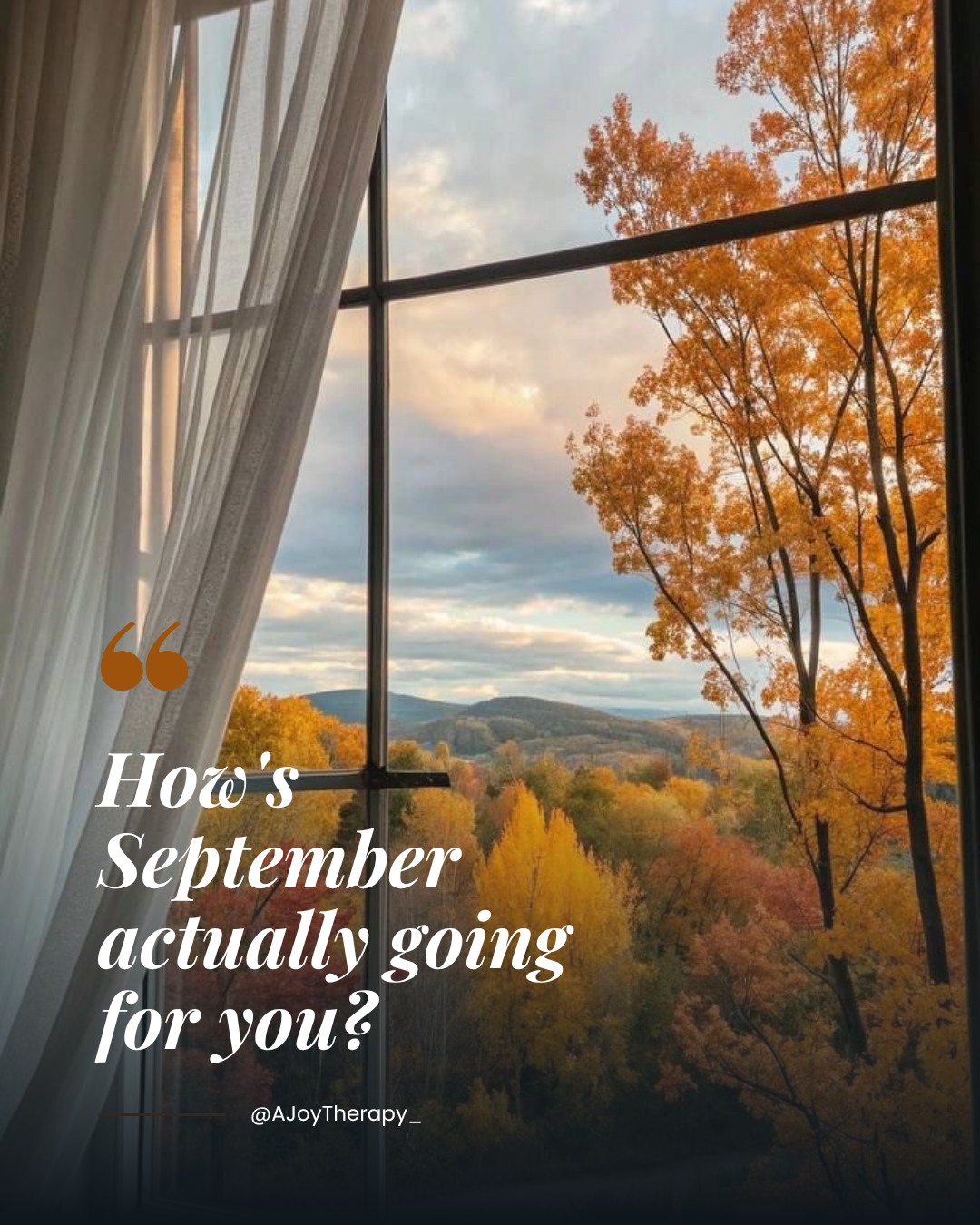 Real talk: how's September actually going for you?

Not the "fine, thanks" answer. The real one.

Drop one word that describes this month so far. I'll go first: full.

#MentalHealthCheckIn #Community #WomensMentalHealth #SelfReflection